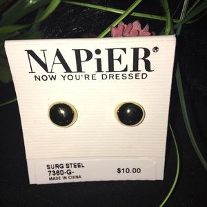 🌟 Napier Gold Button Earrings 🌟